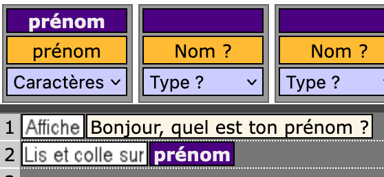 Demande du prénom