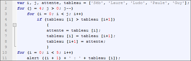 Le tri à bulles